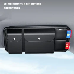 Multi-Functional Car Visor Storage & Glasses Holder