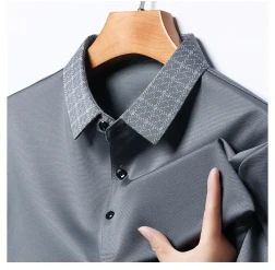 Silk Lapel T-shirt Thin Lapels Breathable