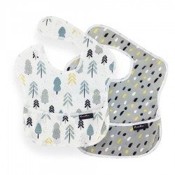 Waterproof Bibs | 2 Pack | Brush/Trees