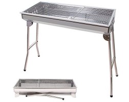 Portable Stainless Steel Foldable BBQ Grill - The Perfect Companion for Outdoor Cooking