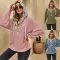 Casual Button Hooded Loose Long Sleeves Sweater For Women