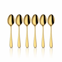 6-Piece Gold-Plated Stainless Steel Spoon Set