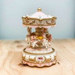 Musical Horse Carousel | Light Pink