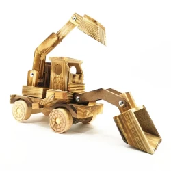 Giant Wooden Excavator Model Toy