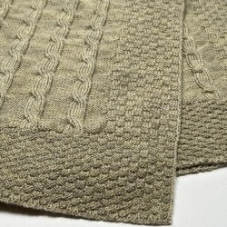 🐑 Luxe NZ Merino Cable Blanket 🛏️ - t 80x90cm