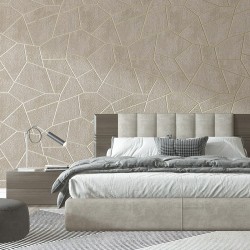 Gray Deerskin Velvet 3D Solid Geometric Wallpaper