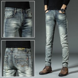 Men's Retro Slim Straight Jeans