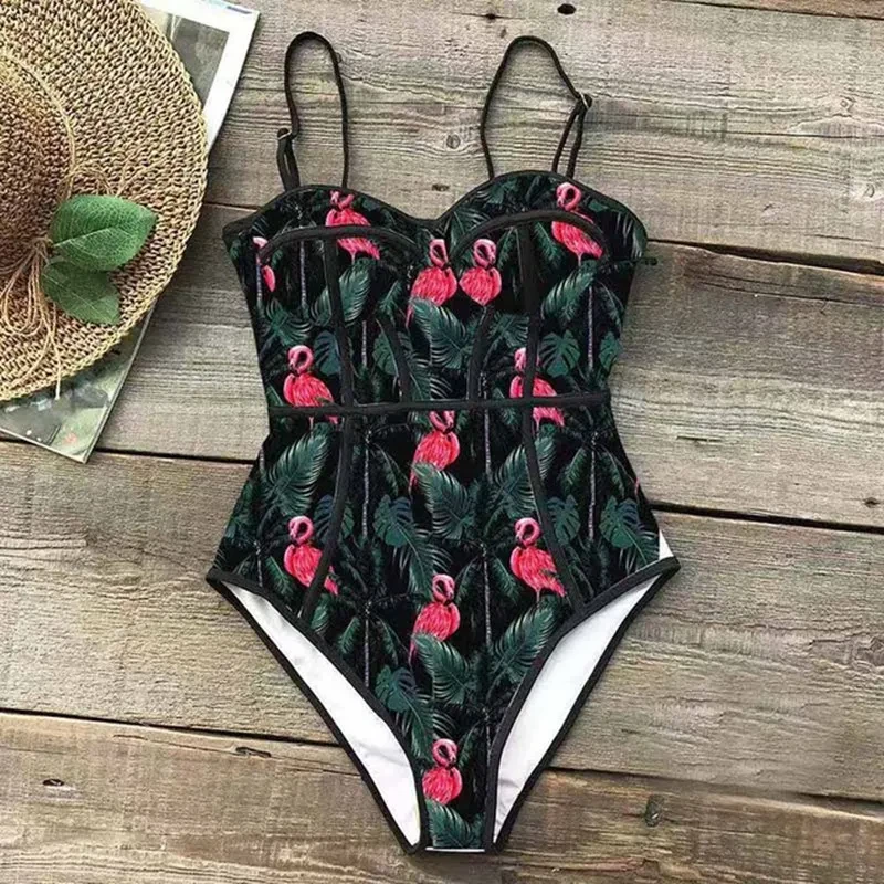 High waist one-piece swimsuit