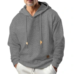 Men's Casual Solid Color Long Sleeve Hoodie