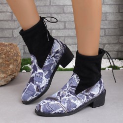 SerpentLace Square-Heel Sock Booties