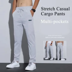 Men's Stretch Multi-pockets Casual Cargo Pants