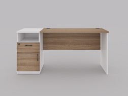 Modern Executive Office Desk with Built-In Storage