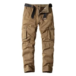 Casual Straight Multi-Pocket Cargo Pants (BELT EXCLUDED)