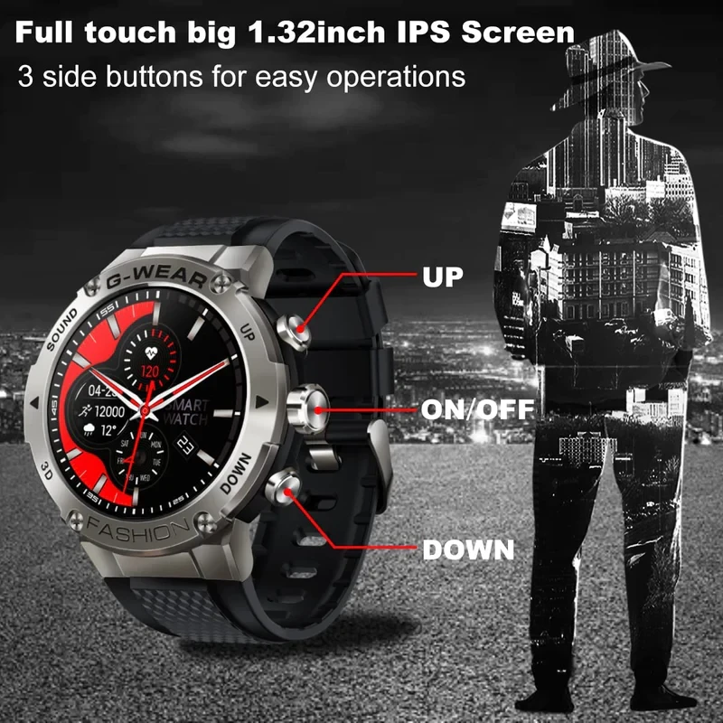 K28H call smart watch 360*360 resolution IPS bluetooth call heart rate blood pressure blood oxygen watch