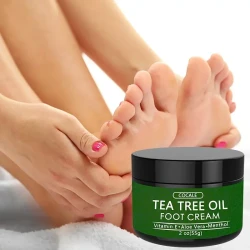 COCALE Tea Tree Oil Foot Cream - Hydrating & Nourishing with Aloe Vera, Hyaluronic Acid & Honey, 2oz