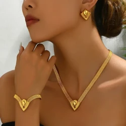 Elegant 3pcs Jewelry Set for Women - V-Shaped