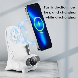 Multi-function fast charge wireless mini chair phone stand