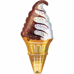 Shape Ice Cream Cone with Chocolate & Sprinkles