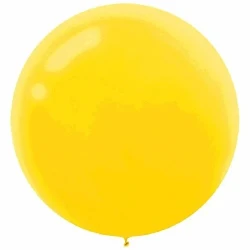 Balloon - 60cm Sunshine Yellow Round - Pack of 4