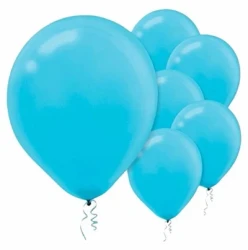 12cm Caribbean Blue Latex Balloons 50PK  - Pack of 50