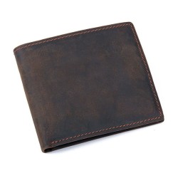 Premium Men's Vintage Crazy Horse Leather Wallet - Multifunction Edition