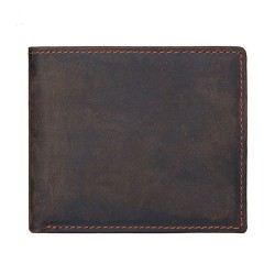 Premium Men's Vintage Crazy Horse Leather Wallet - Multifunction Edition