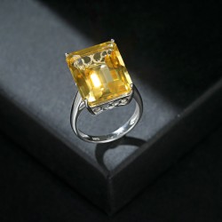 Gorgeous Topaz Cut Wedding Bridal Set In Sterling Silver