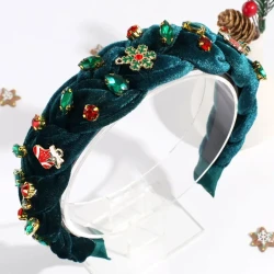 Snowflake Rhinestone Twist Braid Headband