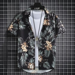 All-match Quick-Drying Retro Hong Kong Style Ice Silk Shirt