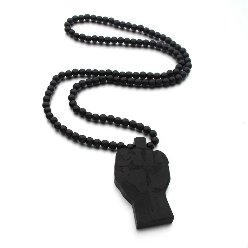 Fist wooden necklace