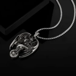 Men's Stainless Steel Retro Pendant Sweater Chain