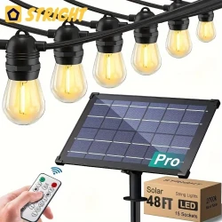 Solar LED Edison Bulb String Lights