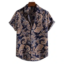 Vintage Shirt Hawaiian Loose Breathable Men's Clothing