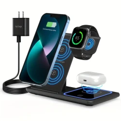 Ultra-Fast 15W Foldable 3 in 1 Wireless Charging Dock