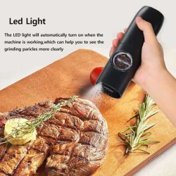 Electric Salt and Pepper Grinder Set with Charging Base