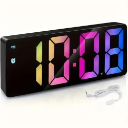 Led Mirror Table Alarm Clock