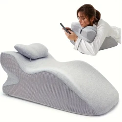 Ergonomic Memory Foam Wedge Pillow with Headrest