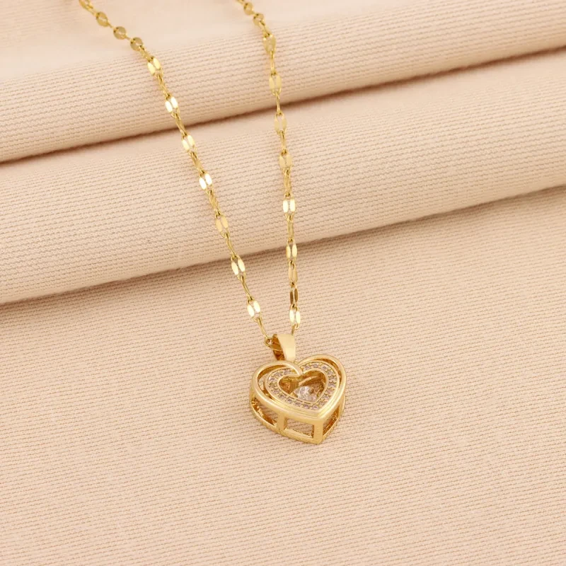 Valentines Day Gift Double-layer Smart Love Pendant