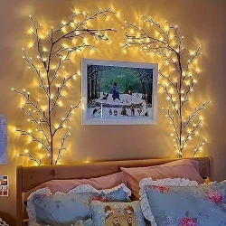 Dimmable Warm Yellow LED Tree Branch Wall Lamp