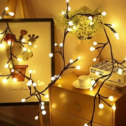 Dimmable Warm Yellow LED Tree Branch Wall Lamp