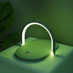 TriLight Wireless Charger & LED Lamp Station