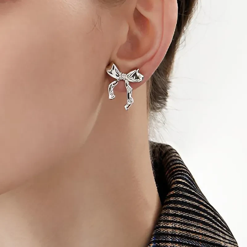 Bow Earrings Simple Style Fashionable