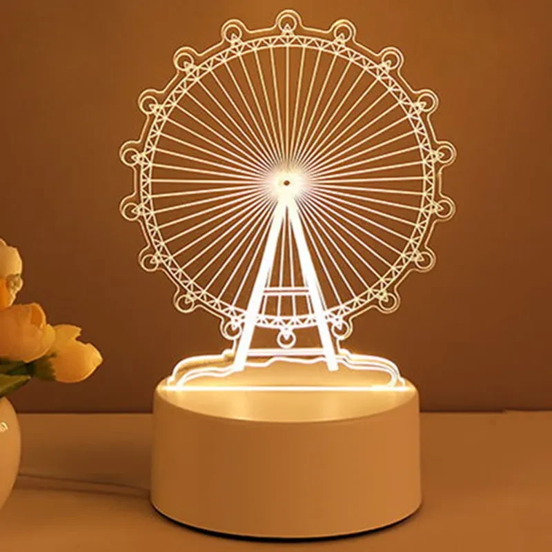 3D Lamp Acrylic USB LED Night Lights