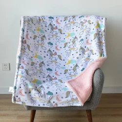 SnuggleSoft Baby Flannel Shawl Blanket