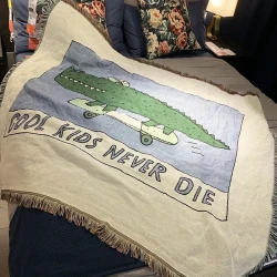 Cool Croc Adventure Throw Blanket