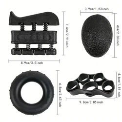 Grip Strengthener and Forearm Strengthener Kit - 5 Pack Adjustable Resistance