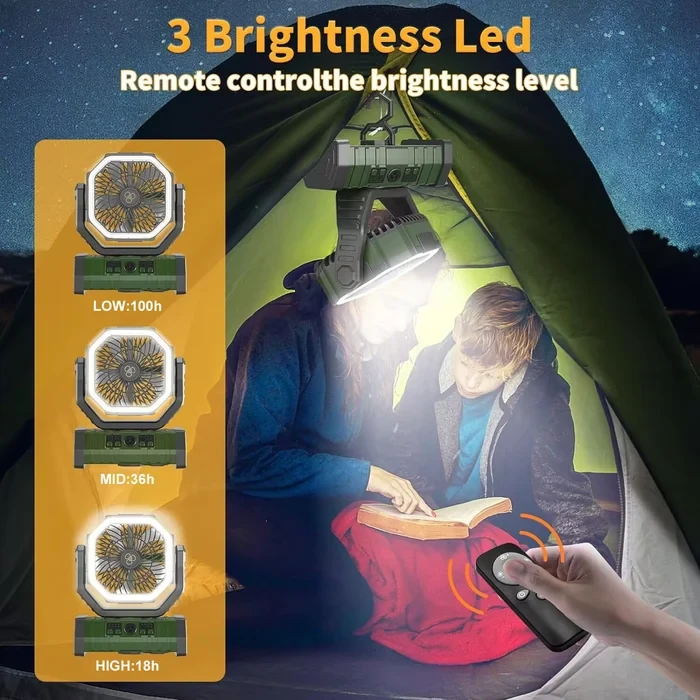 Portable Camping Fan Rechargeable