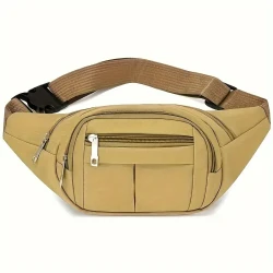 Simple Solid Color Waist Bag - Fashion Crossbody and Sports Bag