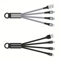 Universal Braided Three-in-One USB Charging Cable