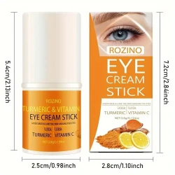 ROZINO Turmeric Vitamin C Eye Cream Stick - Moisturizing & Brightening Eye Balm for All Skin Types